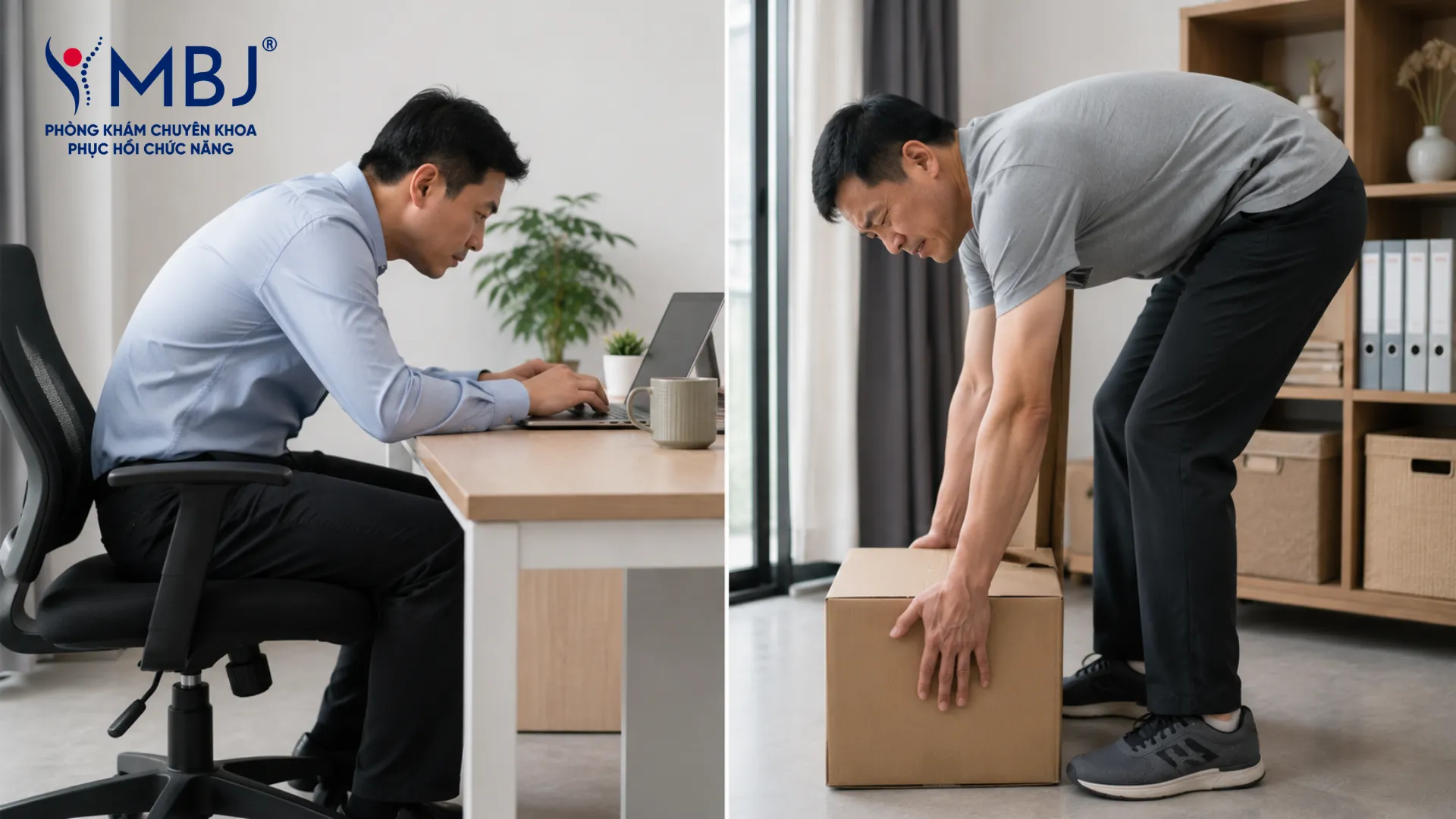 Tư thế ngồi và nâng vật nặng sai gây thoát vị đĩa đệm đau mông