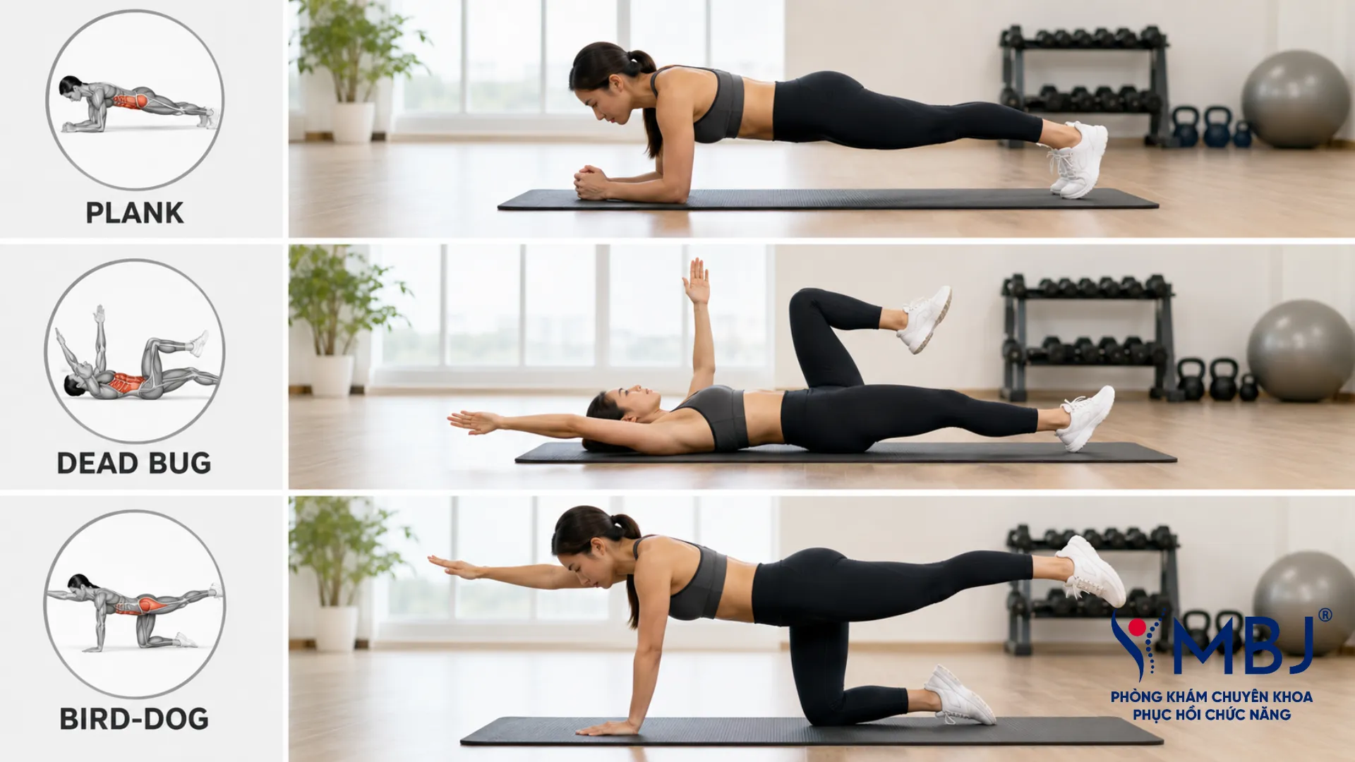 Bài tập cơ core phòng ngừa thoát vị đĩa đệm