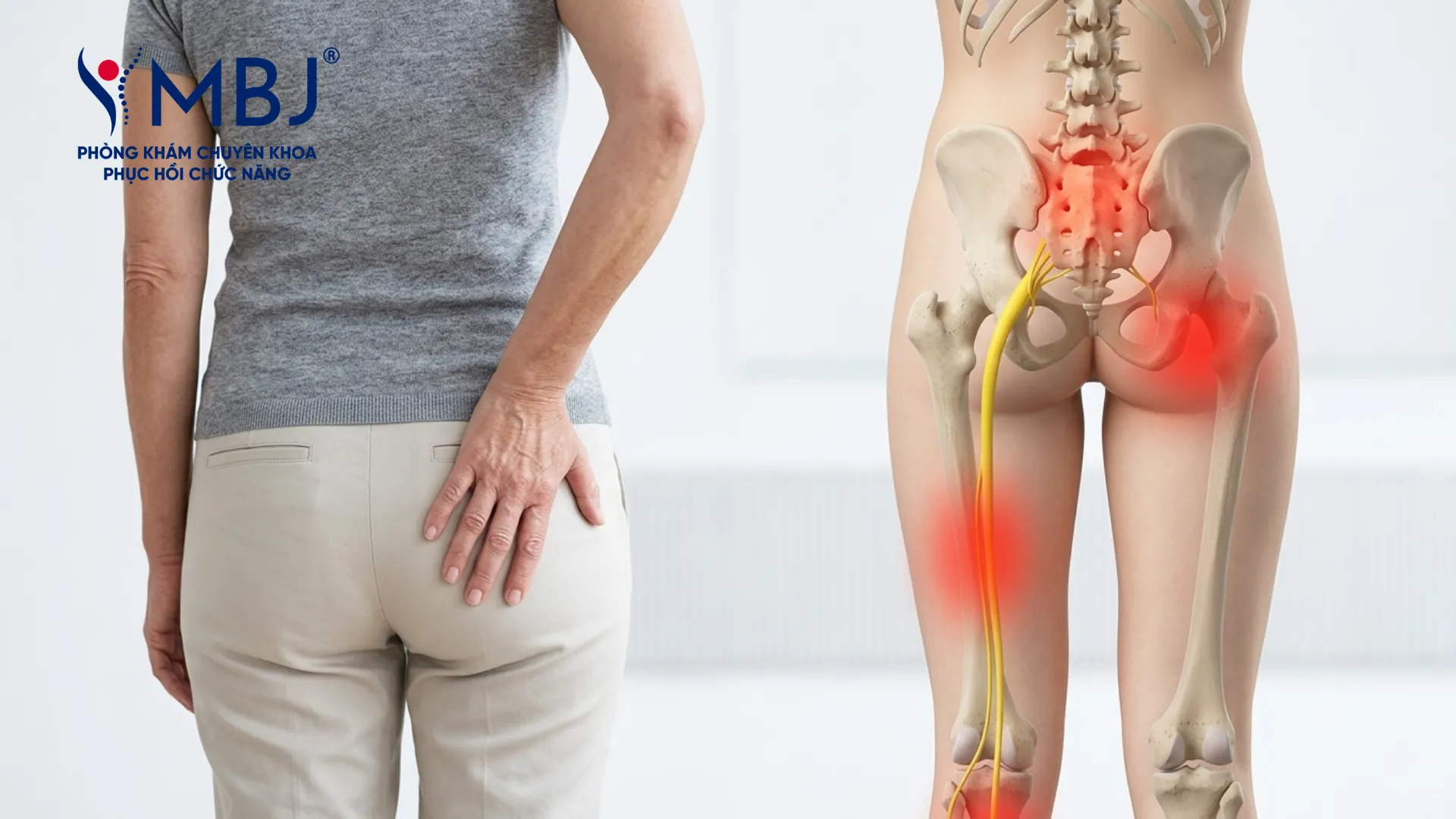 Đau thắt lưng lan xuống mông và chân