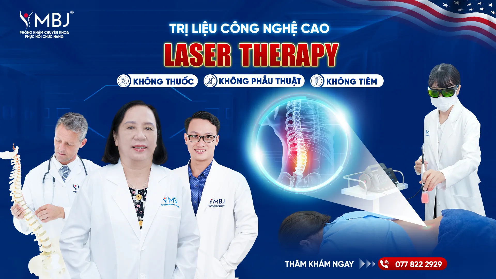 MBJ tư vấn miễn phí về các bệnh lý điều trị bằng laser therapy