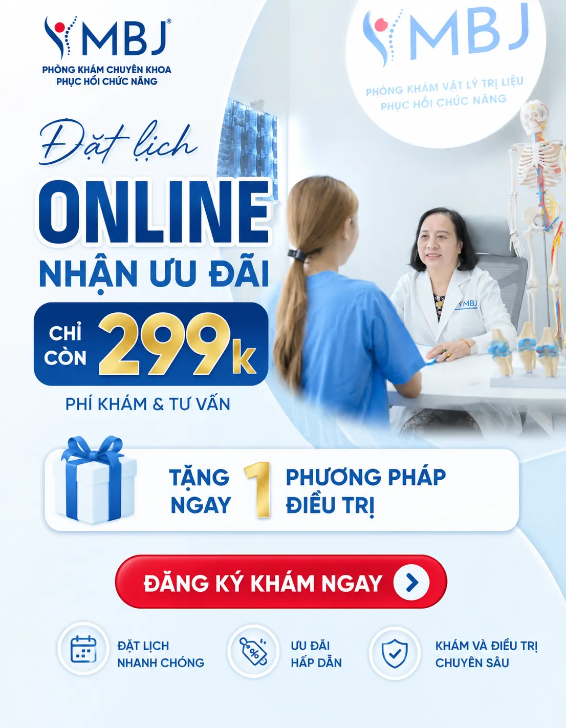 Đặt lịch thăm khám ưu đãi 299K