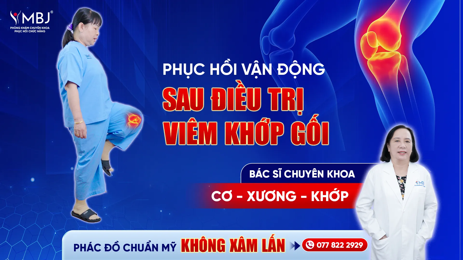 Phục hồi viêm khớp gối sau điều trị