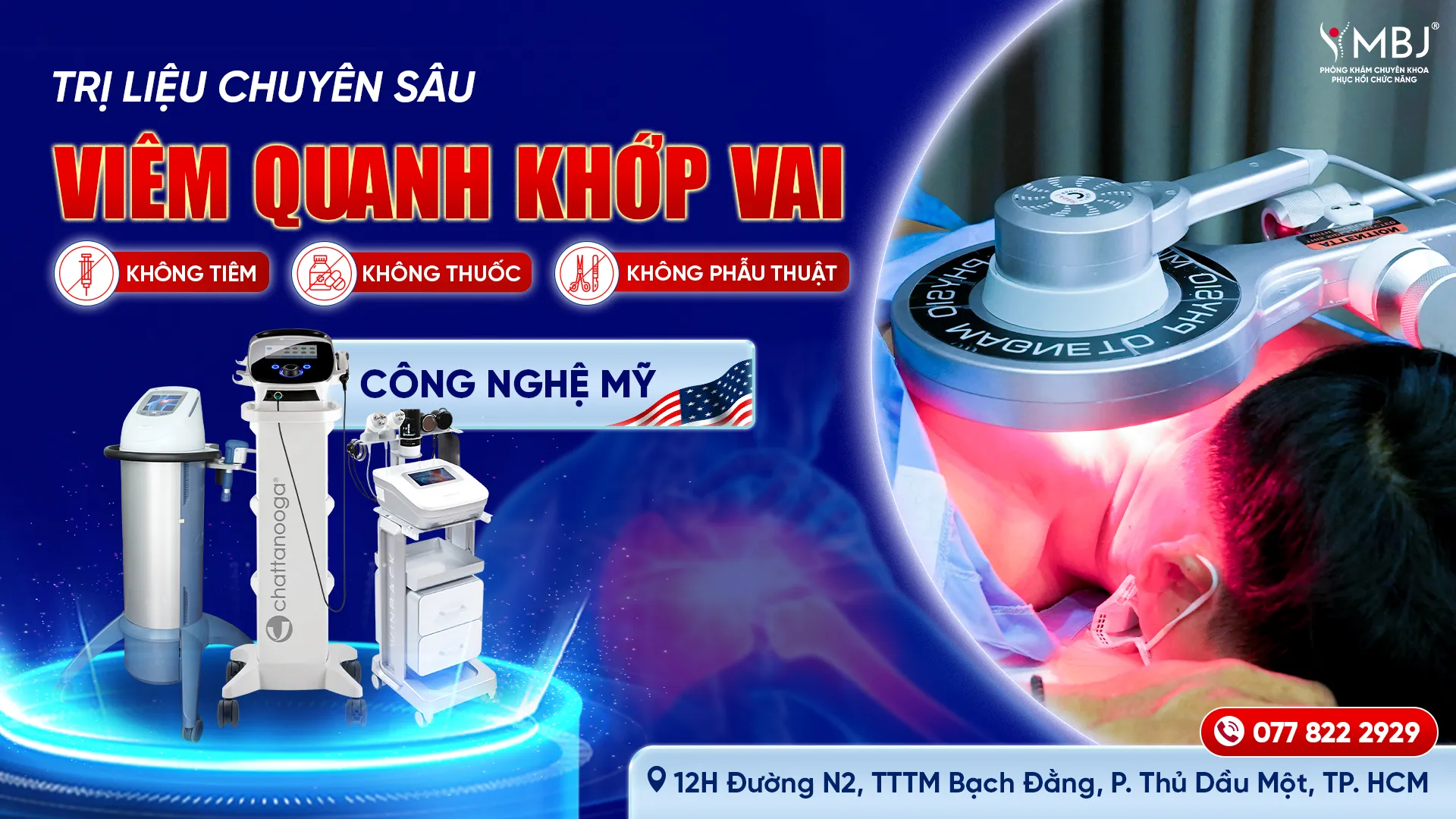 Điều trị viêm quanh khớp vai công nghệ cao tại MBJ